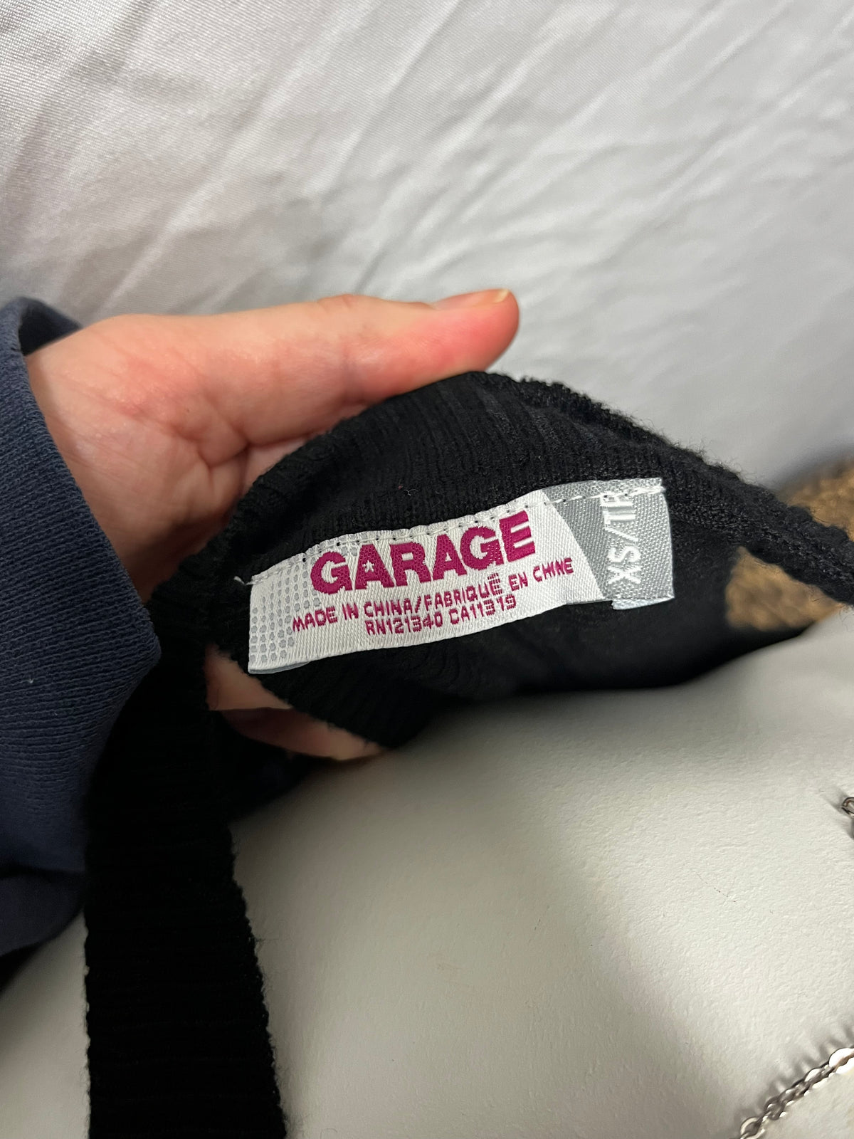 XS - Garage Y2K Black Knit Vest Top