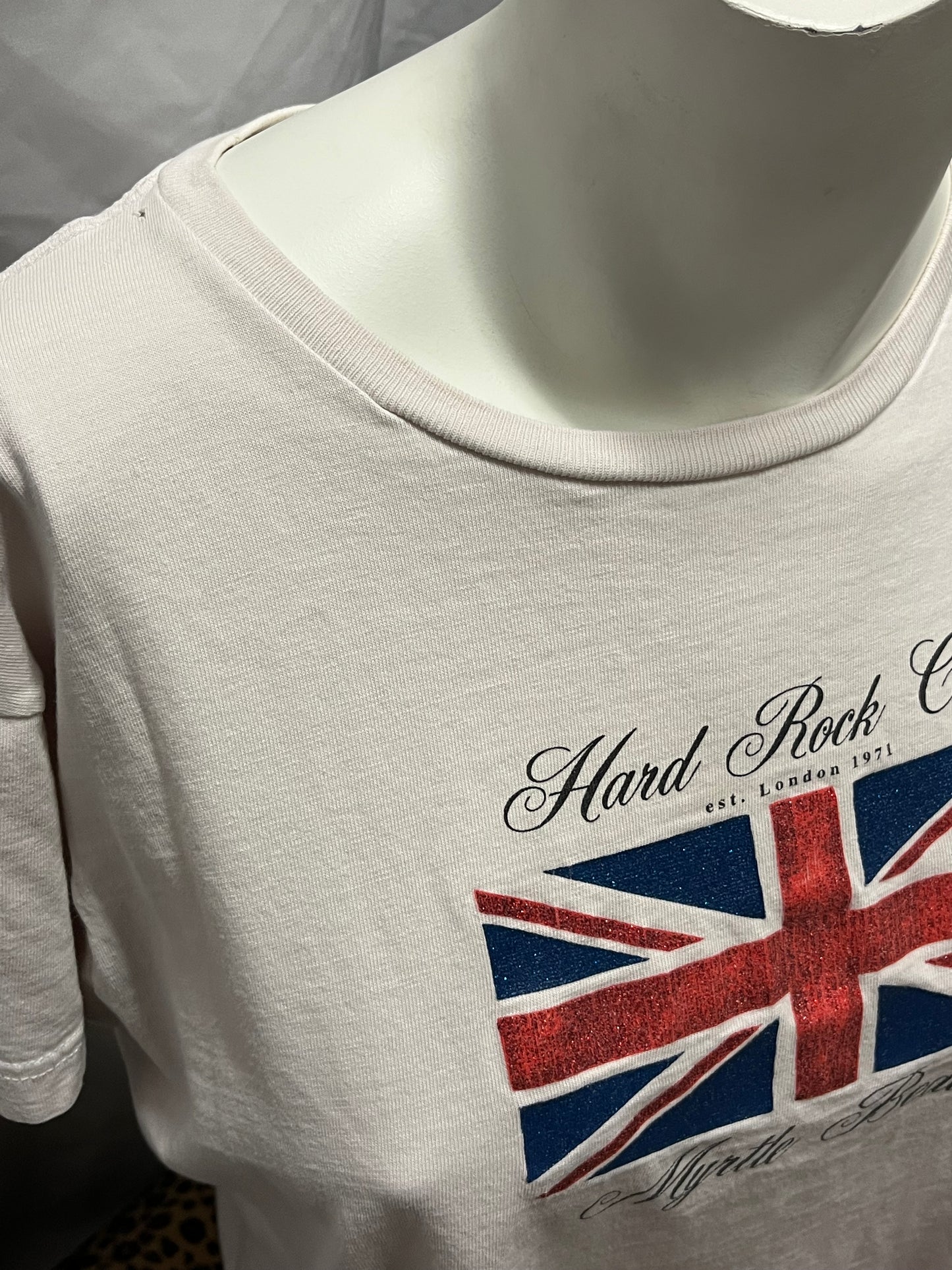 M/L - Hard Rock Y2K Union Jack Baby Tee