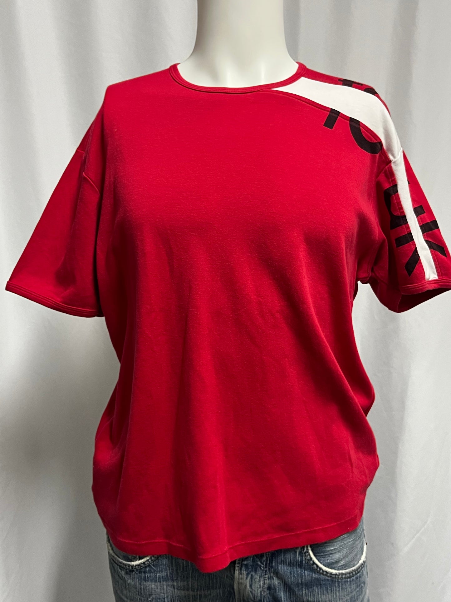 XL - FCUK 2000s Shoulder Graphic Tee