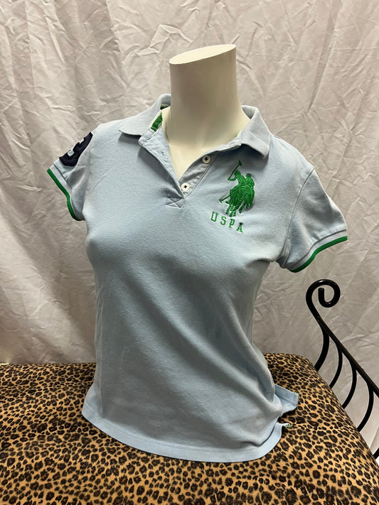 M - US Polo Assn. Y2K Baby Blue Tee