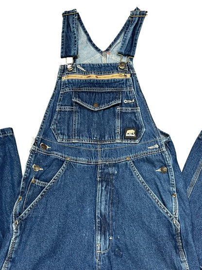 30" - Berne Dark Wash Denim Overalls