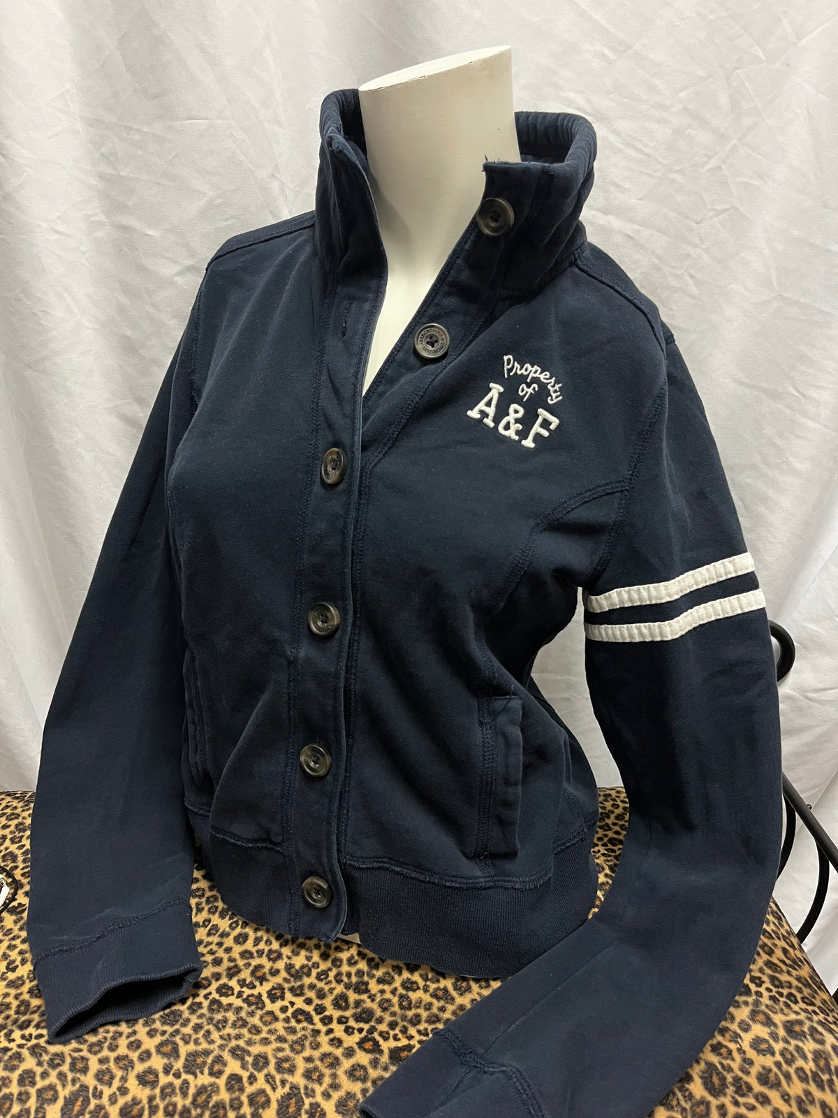 L - Abercrombie & Fitch Y2K Varsity Cardigan