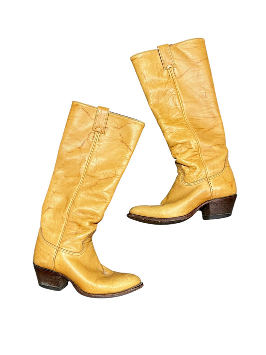 SZ 6.5 - Alberta Boot Tan Leather Cowgirl Boots