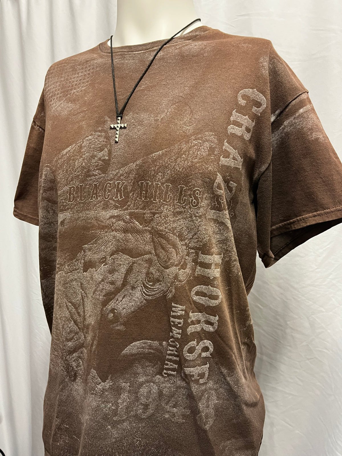 L/XL - Black Hills Crazy Horse Faded Graphic Tee