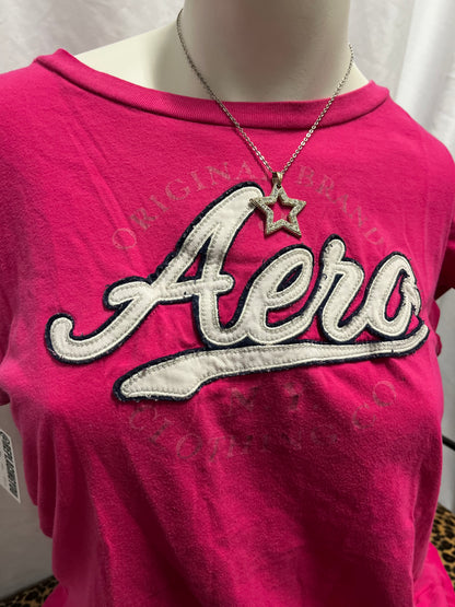 XL - Aeropostale Y2K Pink Applique Tee