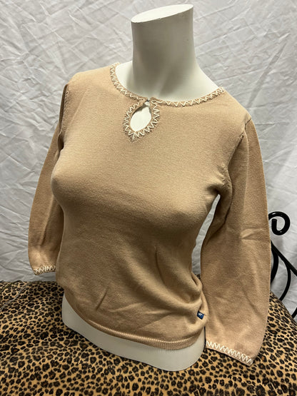 S - Higher State 90s Knit Keyhole Blouse