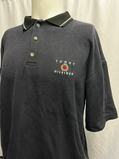 L - Tommy Hilfiger 90s Ribbed Polo Tee