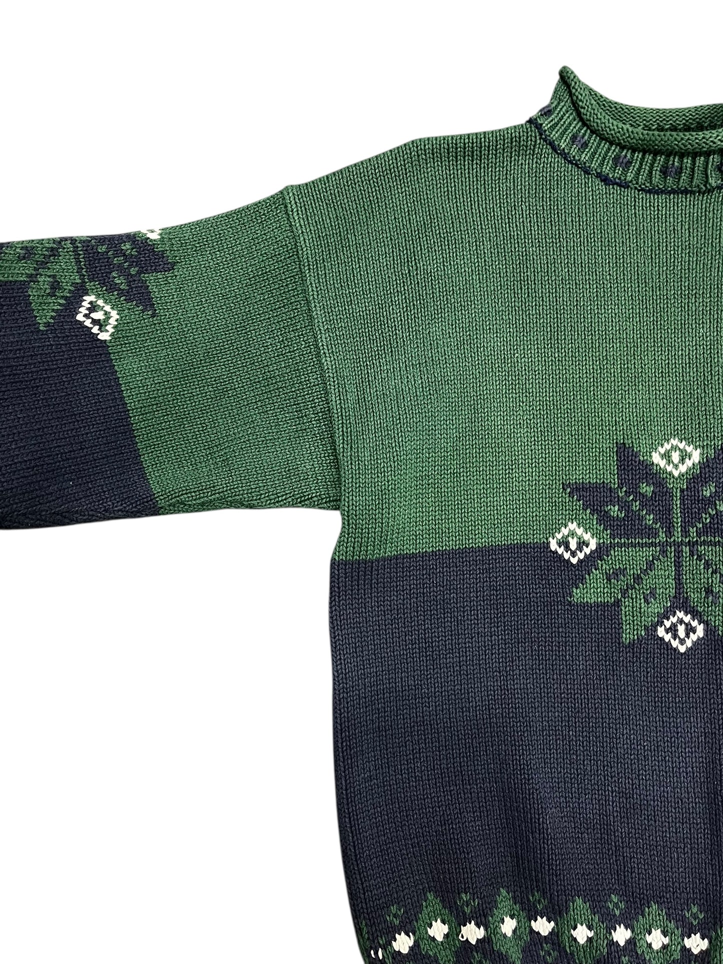 L - GAP Fair Isle 90s Heavy Cotton Knit Sweater