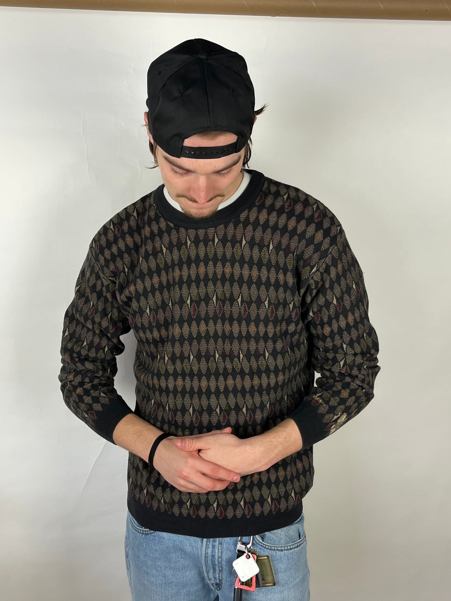 Trent Vintage Patterned Knit Sweater