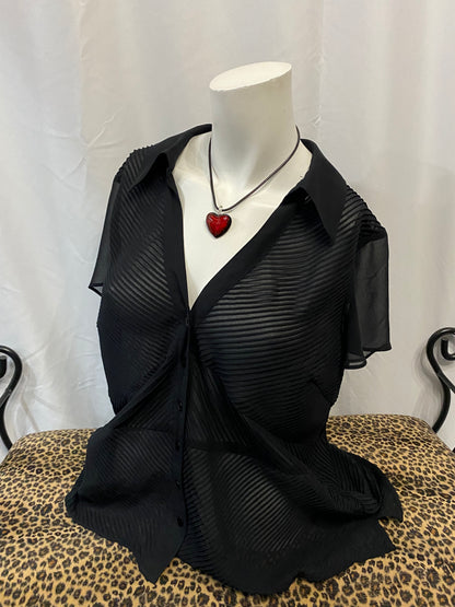 L - Planet Sheer Office Blouse