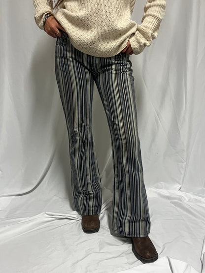 29” - 2000s Bluenotes Striped Flared Jeans