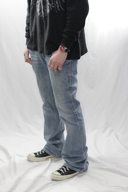 31 x 36" - Rock & Roll Cowboy 2000s Bootcut Jeans