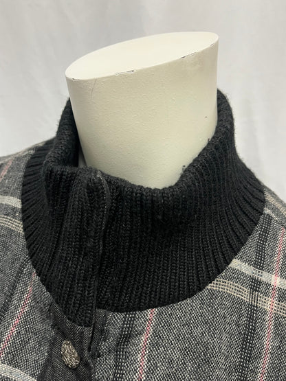 L - Point Zero Y2K Plaid Button Fitted Jacket