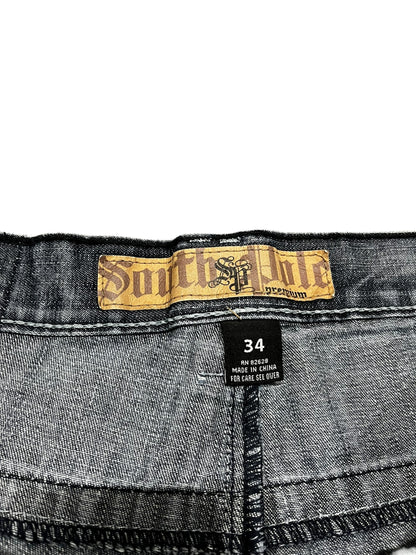 34"- South Pole Stud Detail 2000s Jeans