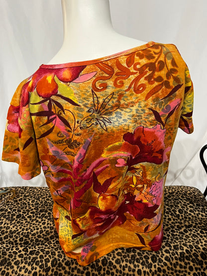 M - Kar-Ma 2000s Beaded Graphic Top