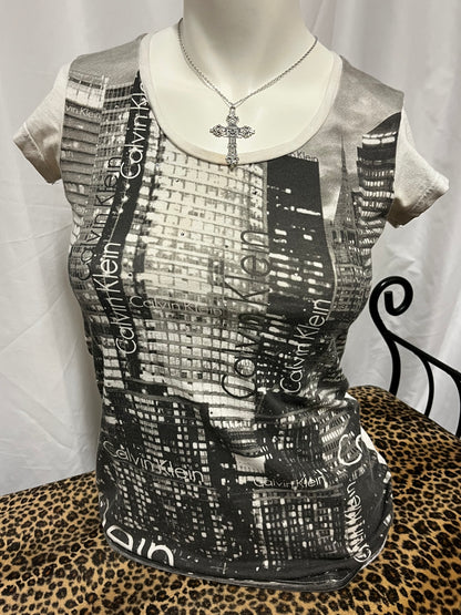 XS - Calvin Klein Cityscape Graphic Top