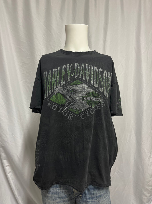 XXL - Harley Davidson Cape Town Green + Black Graphic Tee