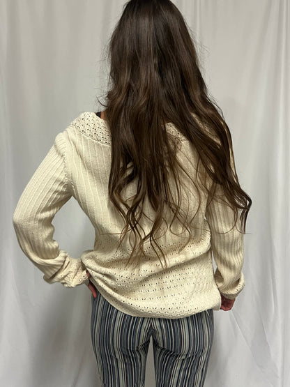 L/XL - Calvin Klein Knit Belle Sleeve Top