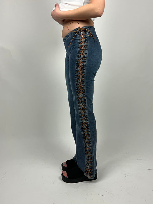 27x32" - Brawd Y2K Lace-Up Deadstock Jeans