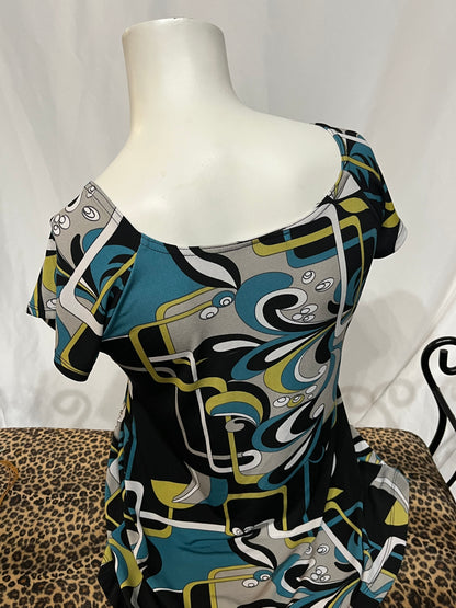 M/L - Ricki's 2000s Patterned Buckle Blouse