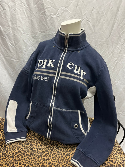 L - Pikeur 2000s Embroidered Lettering Track Zip Jacket