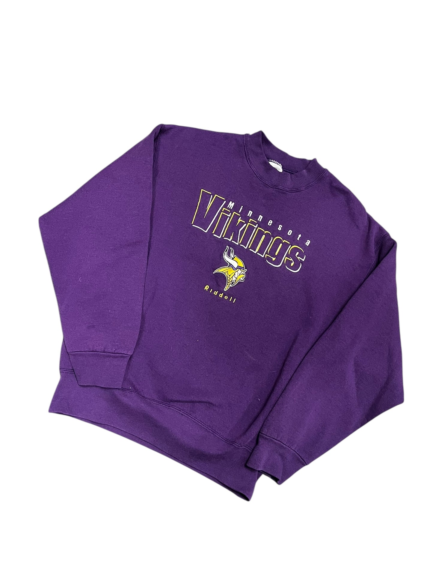 L - Minnesota Vikings 90s Riddell Sweatshirt Made In USA