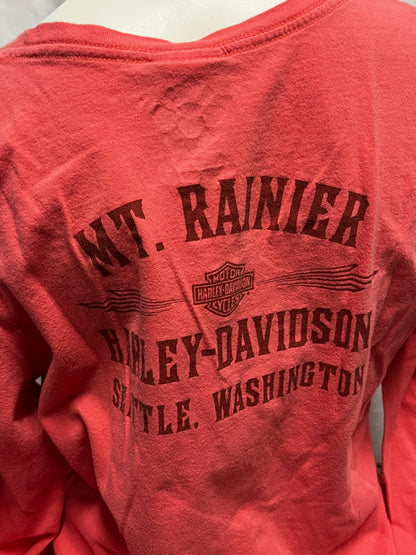 XL - Harley Davidson Pink Graphic Long Sleeve Top