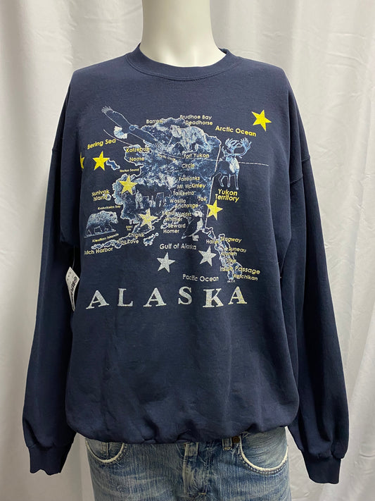 L - Alaska Hanes Crewneck Sweatshirt