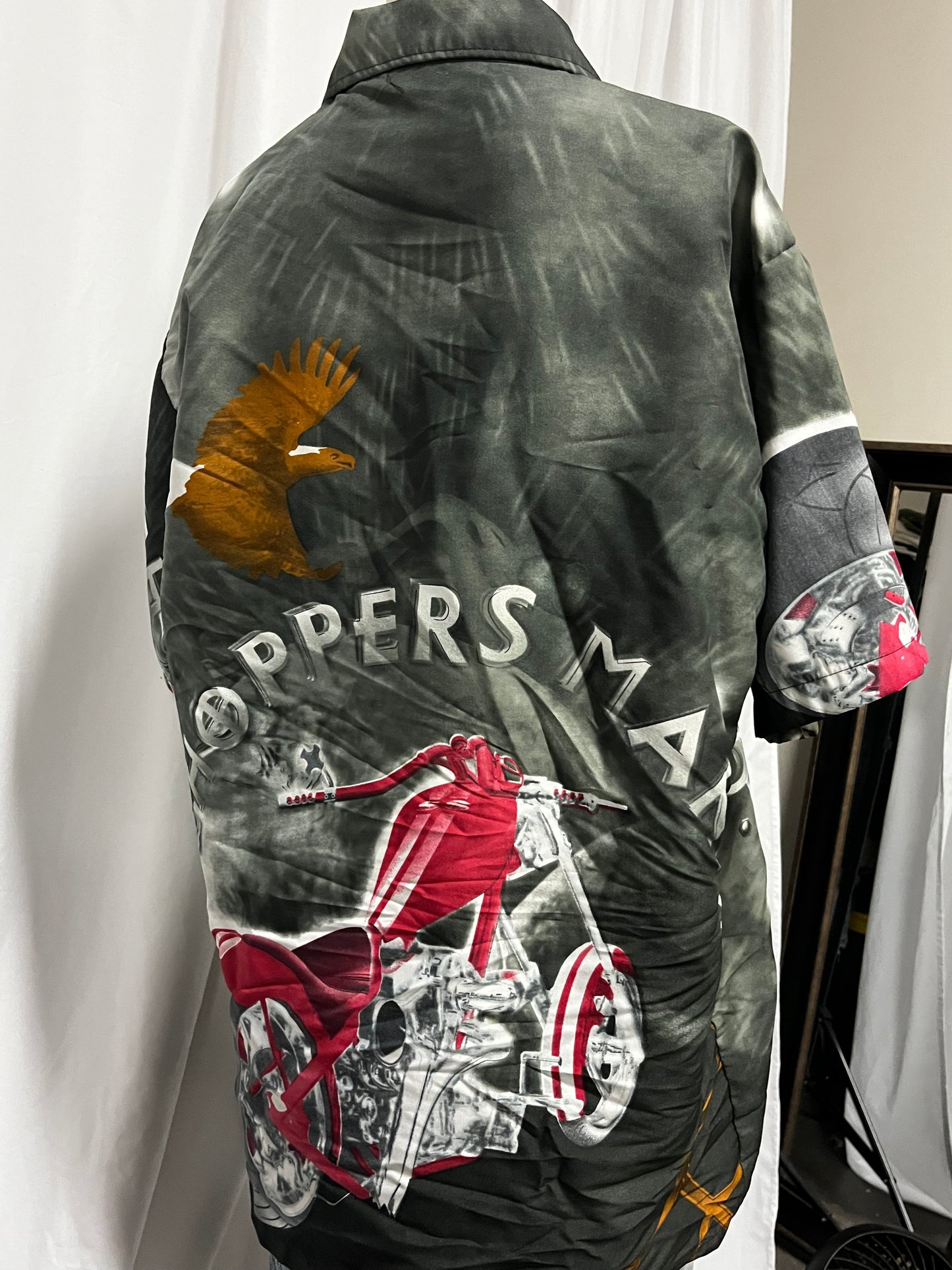 L - Choppers Mania 2000s AOP Button Down