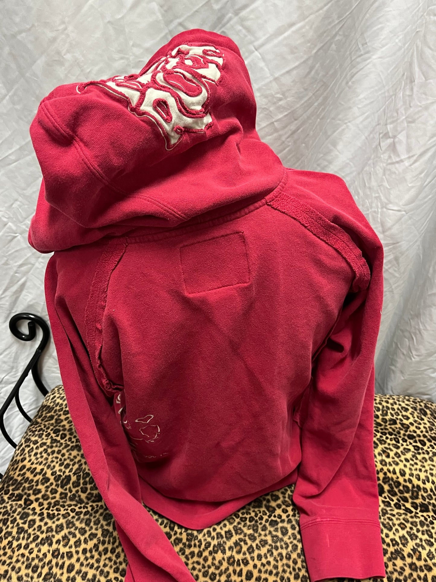 L/XL - Hard Rock Y2K Embroidered Zip Hoodie