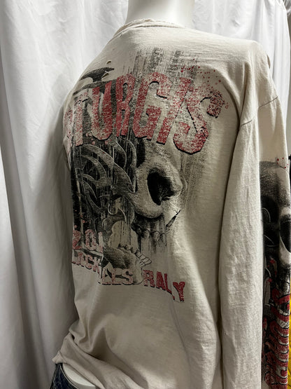 M - Sturgis Skull Graphic Biker Long Sleeve