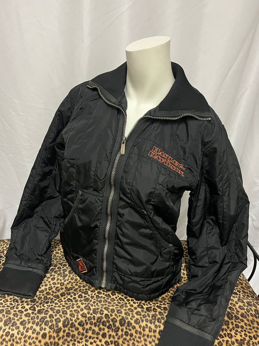 S - Harley Davidson 2000s Nylon Bomber Jacket