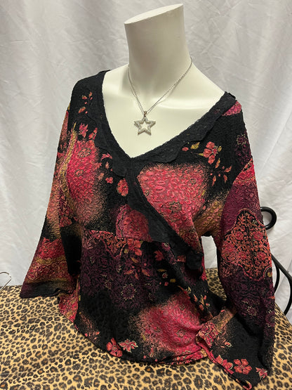 XL - West End Lace Detail Fairy Blouse