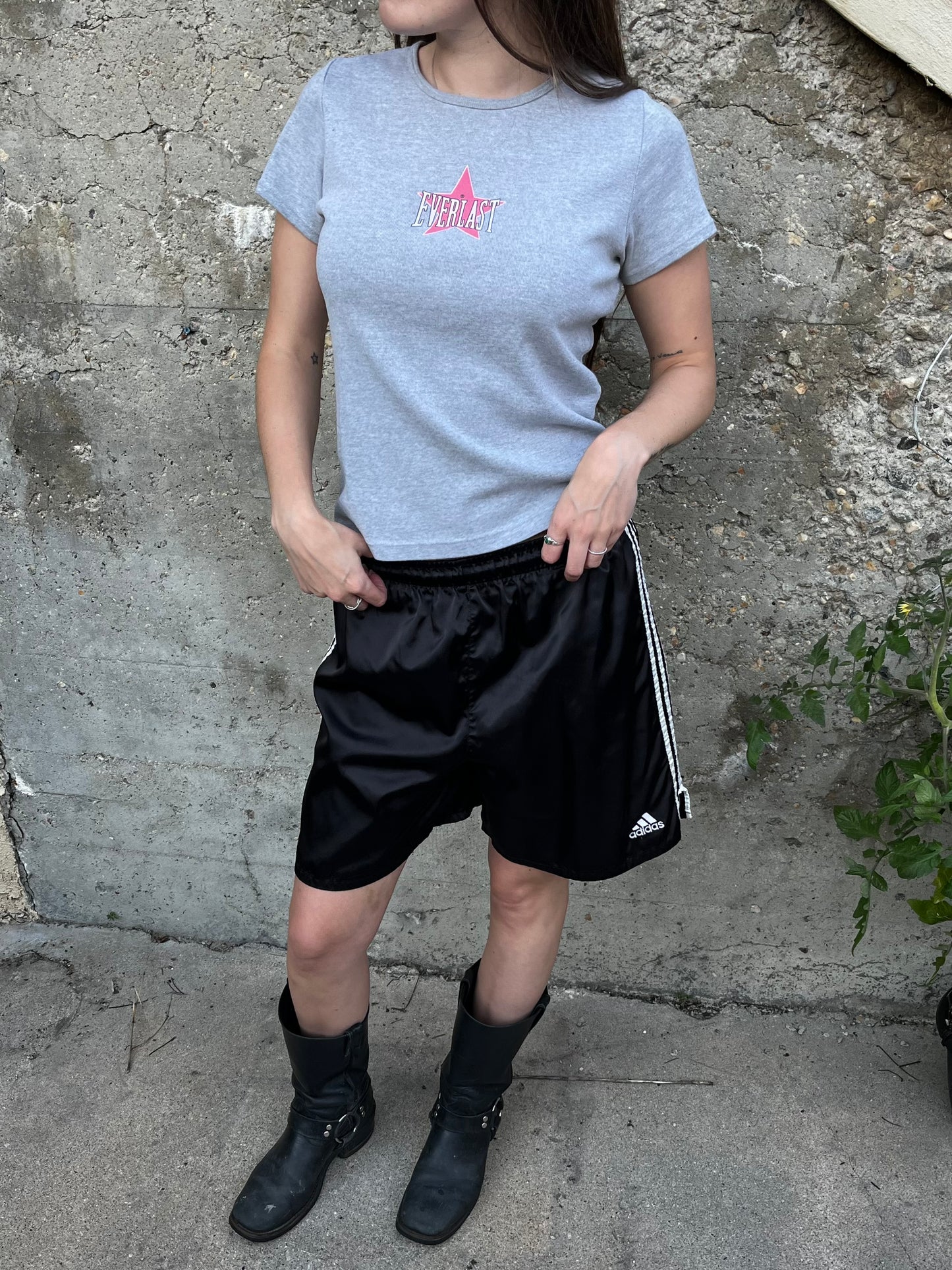 L - Everlast Star Y2K Baby Tee