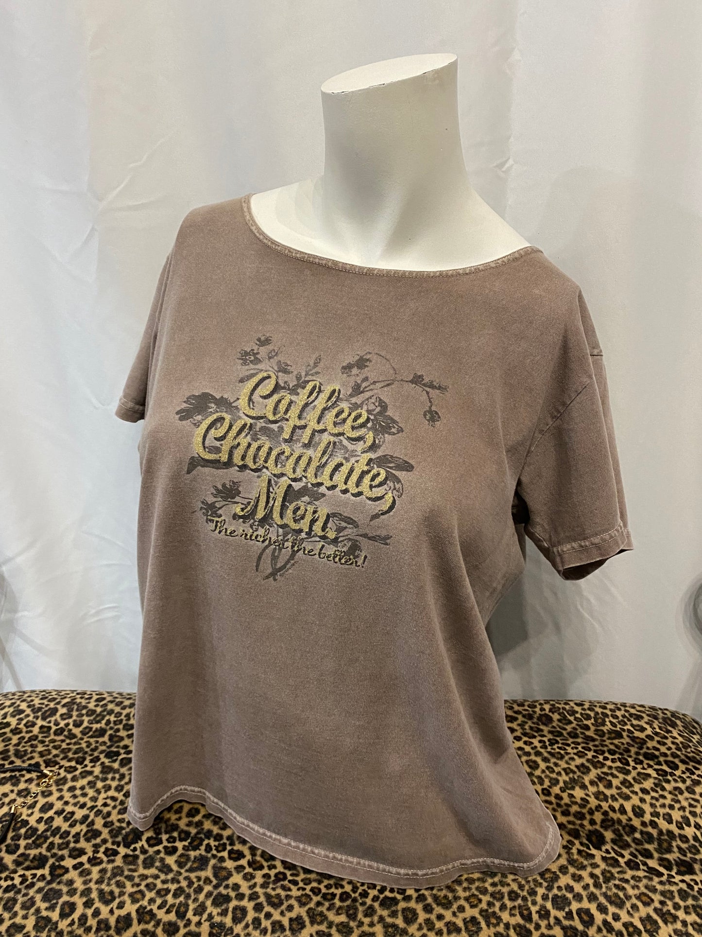 L - Coffee, Chocolate, Men 90s Baby Tee