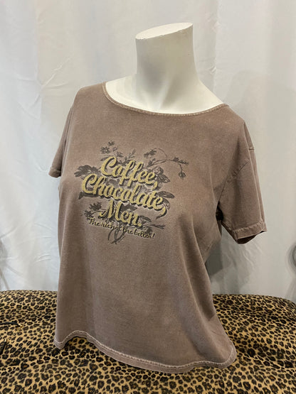 L - Coffee, Chocolate, Men 90s Baby Tee