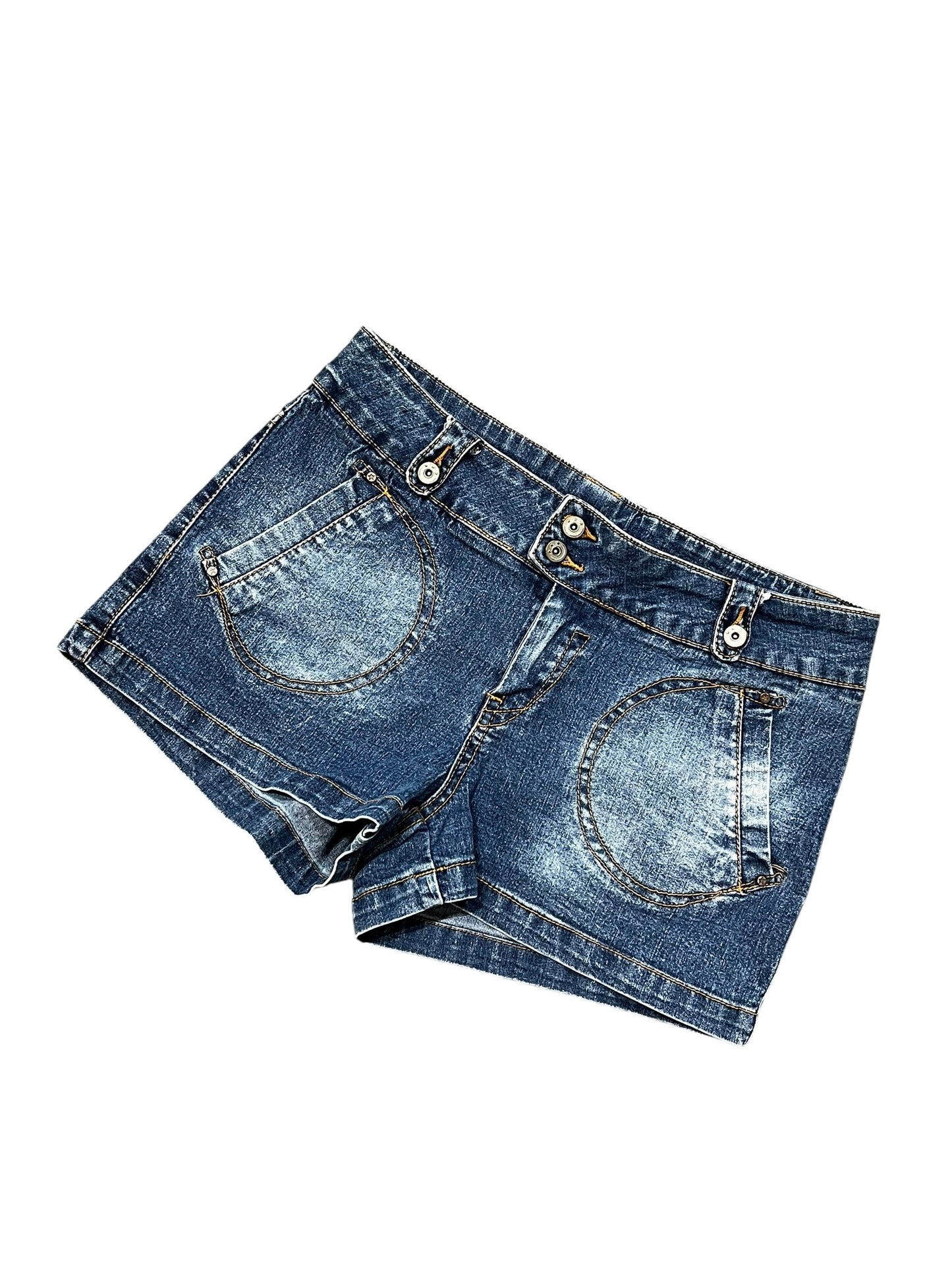 28" - 725 Originals Y2K Rhinestone Mini Jean Shorts