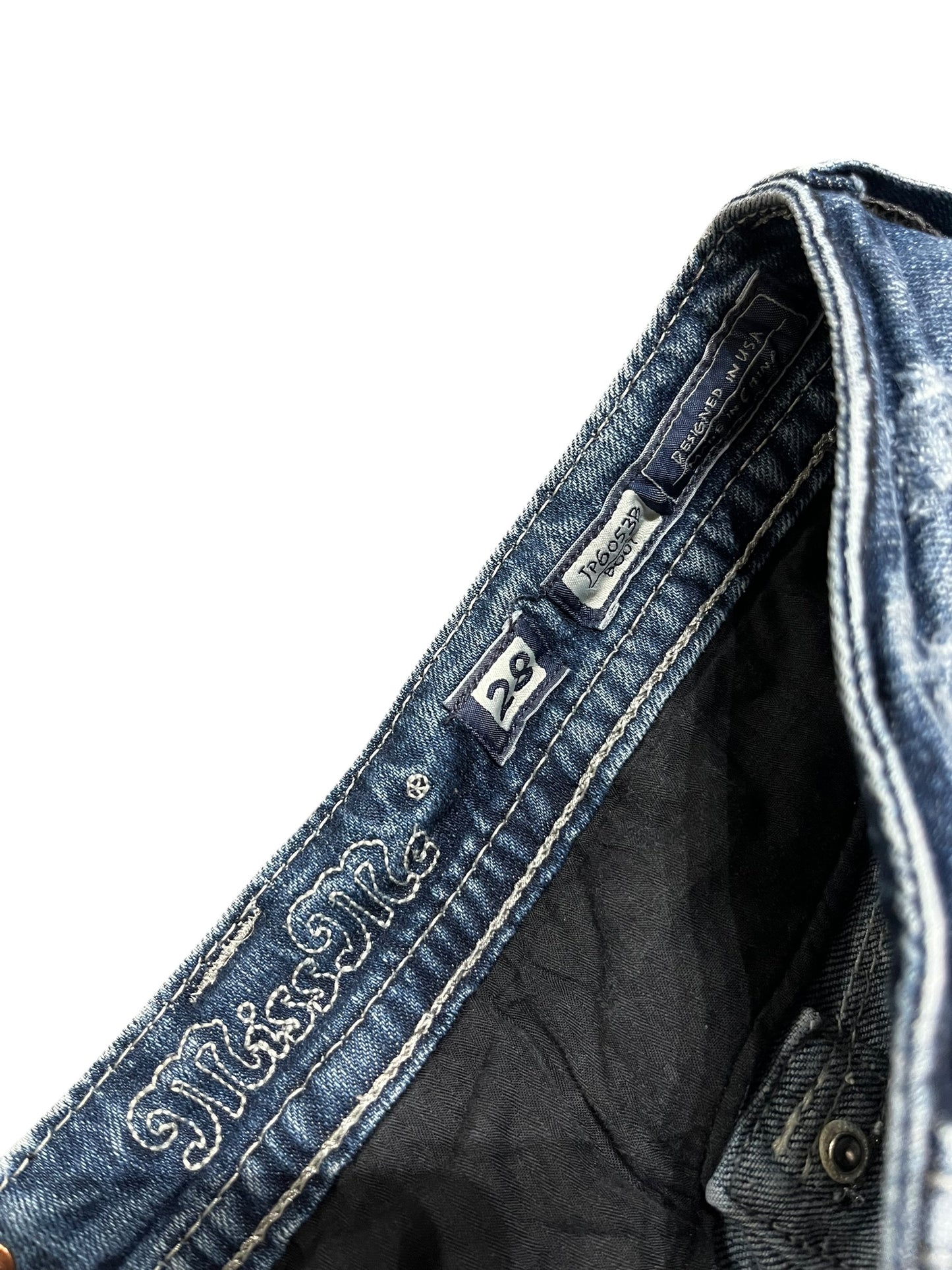28" - Miss Me Y2K Bootcut Bling Low Rise Jeans