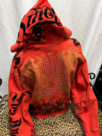 S - Y2K SMET Christian Audigier AOP Graphic Zip Hoodie
