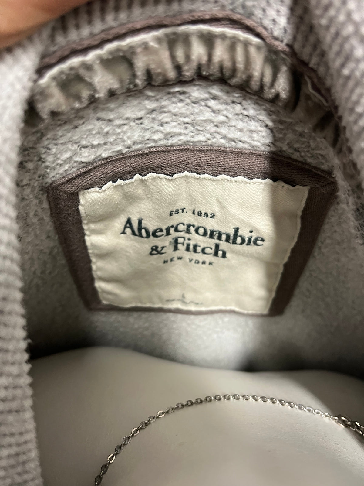 M/L - Abercrombie & Fitch Y2K Grey Zip Hoodie