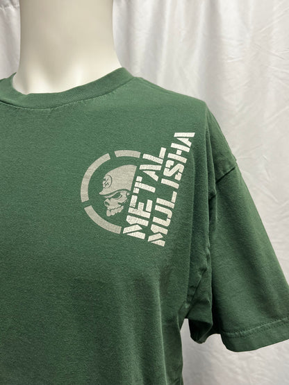 L - Metal Mulisha Y2K Green Skull Graphic Tee