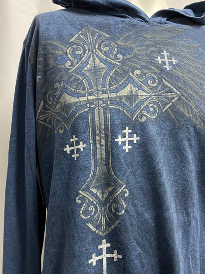 L - No Boundaries Gothic Graphic Lightweight Hoodie