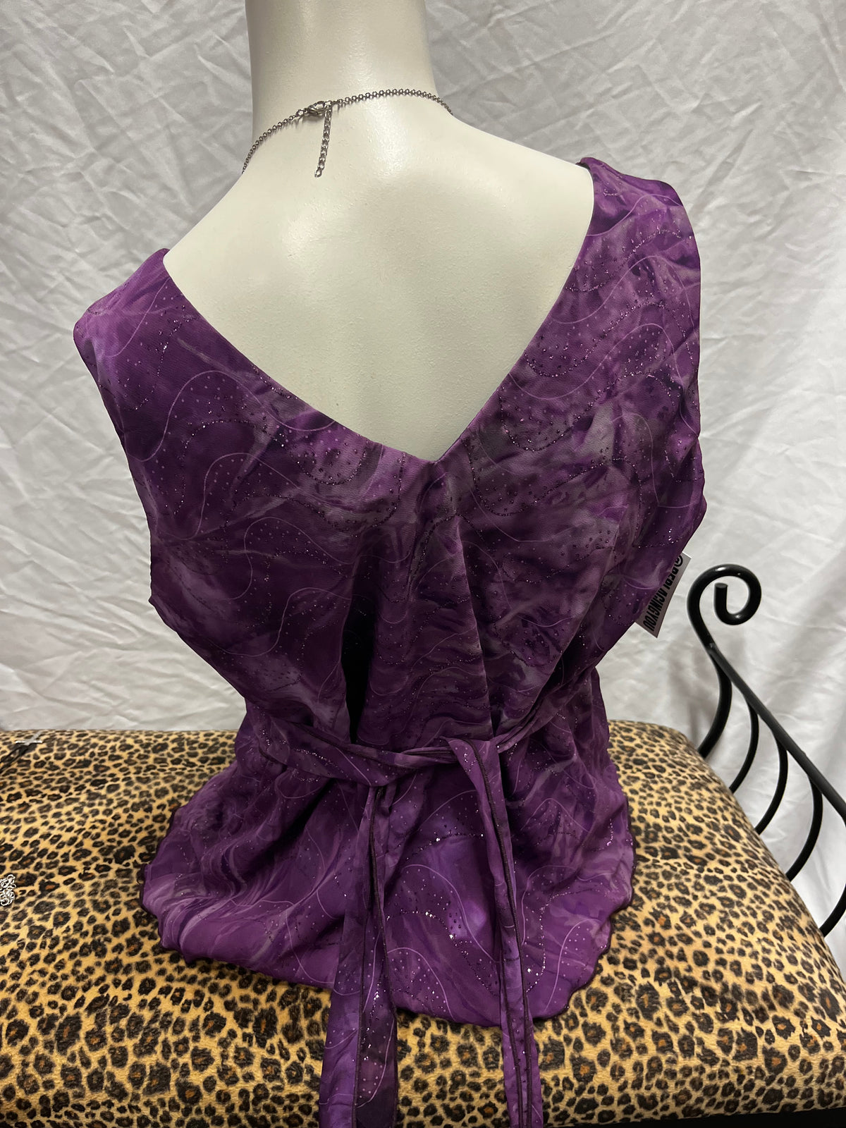 L - Studio 1940 Y2K Purple Shimmer Fairy Top