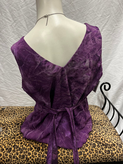 L - Studio 1940 Y2K Purple Shimmer Fairy Top