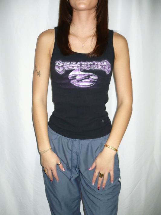 S - Billabong 2000s Graphic Ribbed Tank