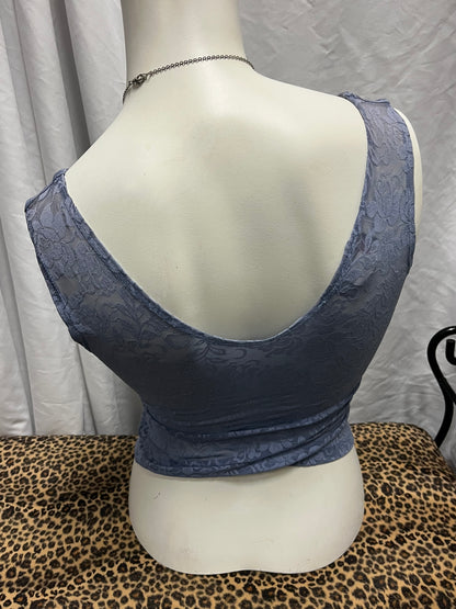 S - UB Jeans Y2K Periwinkle Lace Corset Top