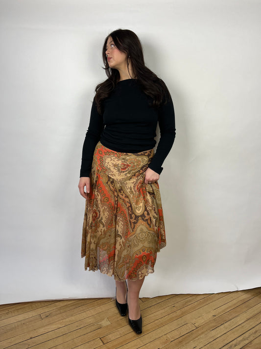 Nygaard Vintage Flowy Long Skirt