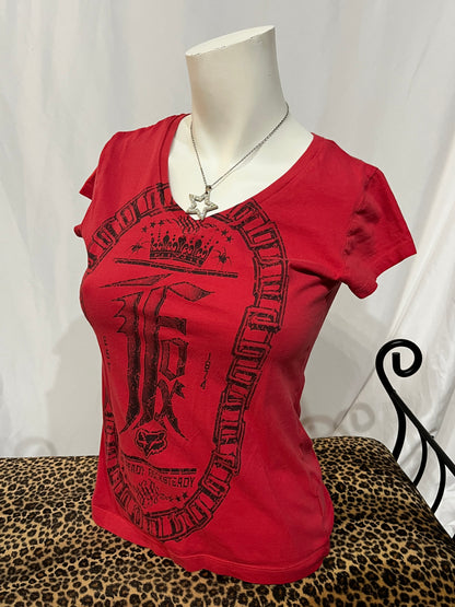 M - FOX Racing 2000s Gothic Graphic Top