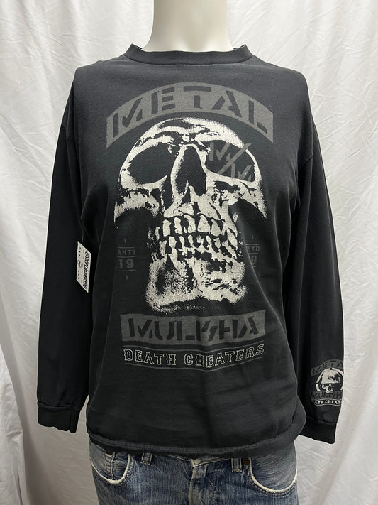 M - Metal Mulisha Y2K Skull Graphic Long Sleeve Tee