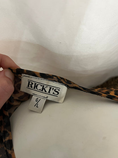 L - Ricki's 2000s Leopard Mesh Top